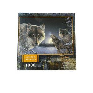 "Midnight Wolves" 1000 Piece Puzzle Sam Timm Mega Brand Limited Edition